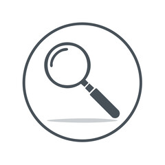 Poster - Magnifying glass graphic element for search finding discovery investigation icon design illustration