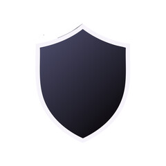 Poster - Isolated Shield Icon with Dark Gray Background Security and Protection Symbol