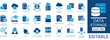 © Iconify - Data storage flat icon set. Including cloud computing, encrypted data, hosting, cloud storage, server racks, and monitoring. Perfect for IT dashboards, apps, websites, and cybersecurity platforms.