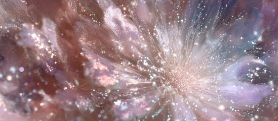 Poster - Abstract ethereal explosion of light and color with glittering sparkles in a dreamy composition