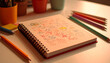 © Seckin Ozturk - Notebook with Doodle Drawings on Cover. Back to School Concept. Generated image
