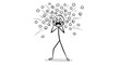© RisaFitri - Cartoon drawing of a stick figure experiencing head explosion or mental breakdown