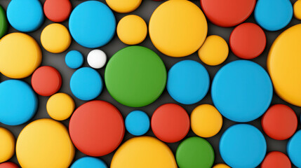 Poster - Colorful Circles on Abstract Background for Design Inspiration and Creative Projects, Featuring Vibrant Textures and Diverse Sizes for Unique Compositions