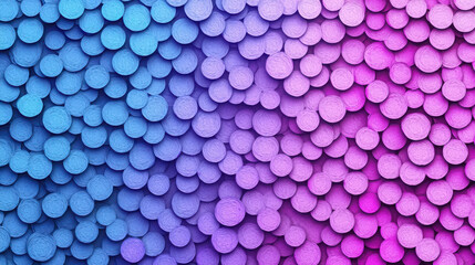 Fototapete - Vibrant Circles in Gradient Blue and Purple Shades Creating an Eye-Catching Abstract Background for Modern Design Projects