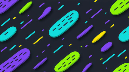 Aufkleber - Vibrant and Colorful Abstract Background with Geometric Shapes in Purple, Blue, Green, and Yellow for Dynamic Design Projects