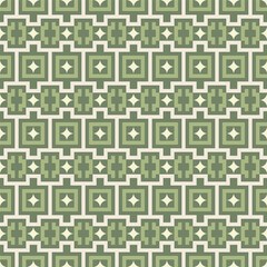 Poster - Geometric Flat Design Seamless Star and Square Retro Pattern