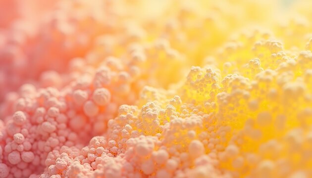 Abstract Surface Texture of Pastel Colored Spheres with a Soft Glow