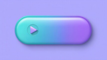 Poster - Play button with a pastel gradient background.