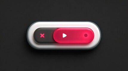 Poster - A modern toggle switch design with vibrant colors.