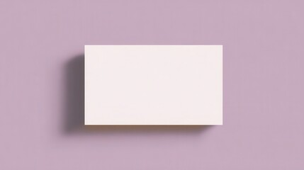 Poster - Blank white rectangle on a muted lavender background.