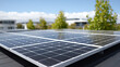 © venusvi - Solar panels on a rooftop, harnessing renewable energy and contributing to sustainability efforts in modern architecture.