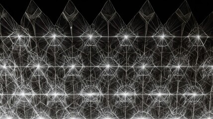 Aufkleber - Intricate, symmetrical design of interconnected lines and shapes.