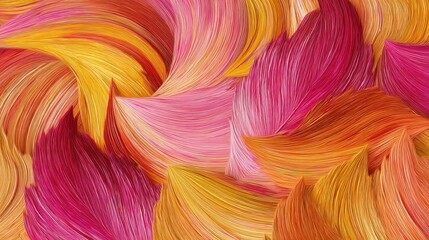 Aufkleber - Abstract design of flowing lines in vibrant colors.