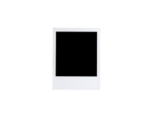 Leinwandbilder - Isolated White Polaroid Frame with Black Center on Black Background 1.