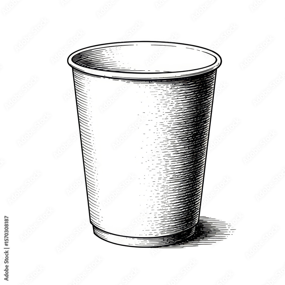 Disposable Paper Cup Illustration, White Drink Container Transparent ...