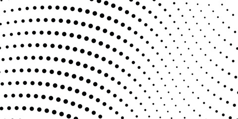 Poster - Abstract wave dotted line background. Tech dynamic dash stripe texture. Black warped and curved lines wallpaper
