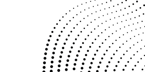 Poster - Abstract wave dotted line background. Tech dynamic dash stripe texture. Black warped and curved lines wallpaper