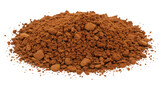 Isolated Pile of Brown Coffee Powder Instant Ingredient Aroma