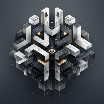Abstract Geometric Blocks Background