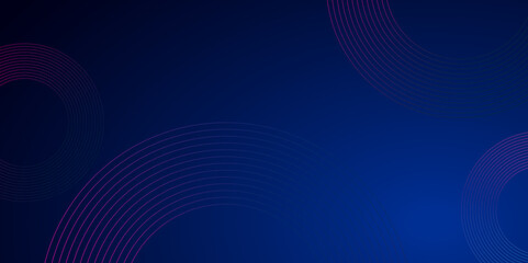 Fototapete - Abstract structure circuit computer technology business background with blue purple color.Blue gradient modern dynamic luxury abstract banner template with glowing geometric stripe lines.	