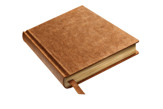 A leather bound book with a gold embossed spine