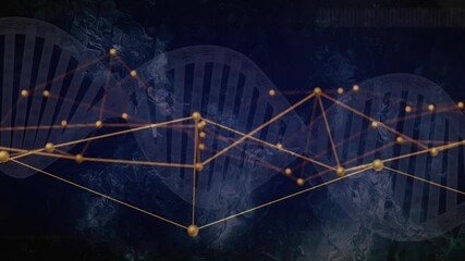 Poster - After double helix motif network graph shifting peaks swinging then settling visualizing data trend