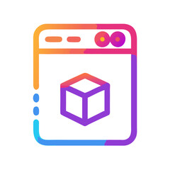 Fototapete - Modern 3D printer interface icon for digital manufacturing purposes