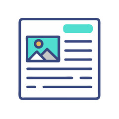 Fototapete - Digital document icon representing data and information flow