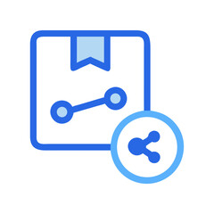 Poster - Delivery package sharing icon on White Background illustration