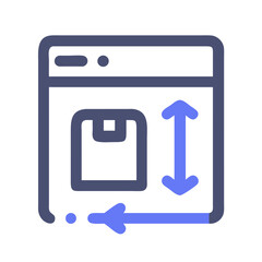 Poster - Web application interface showing resize options, vector icon