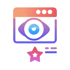 Poster - Website monitoring with favorite functionality, star rating interface concept