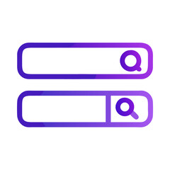 Poster - Gradient purple search bar design for website template
