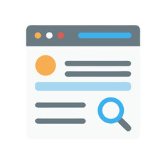 Poster - Simple flat style internet search result display icon