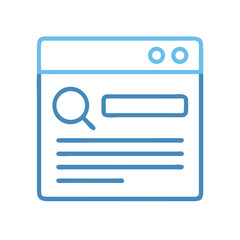 Fototapete - Web browser interface in outline style on White Background