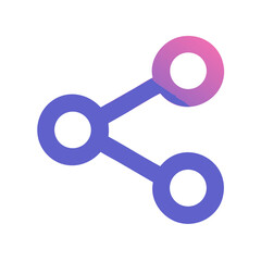 Poster - Connection social media link share symbol on White Background