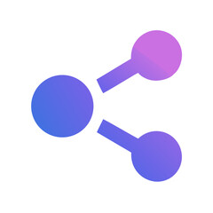 Fototapete - Abstract share icon with gradient color on White Background