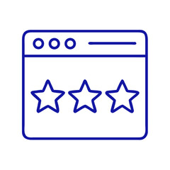 Poster - Website ratings window showcasing a three-star feedback graphic