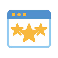 Poster - Three stars on screen showcasing quality content and services