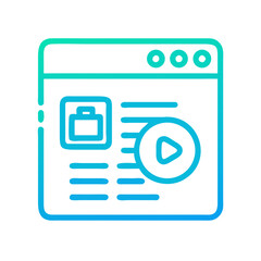 Fototapete - Modern web page interface with video player icon design