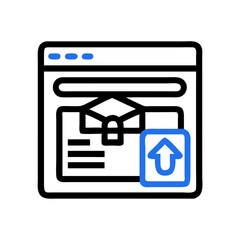 Fototapete - Blue arrow symbol on White Background with text dots
