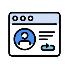 Fototapete - Minimalist User Profile Interface Design for Digital Applications