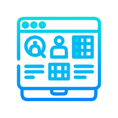 Poster - Job search platform icon with profiles and filter options