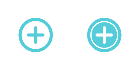 Fototapete - Plus Icon set vector. Add icon. Addition sign. Medical Plus icon. vector illustration on white background. editable icon set