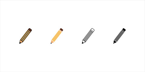 Fototapete - collection of simple pencil illustrations, icon set
