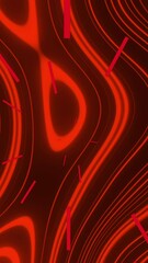Poster - Animation of red rays pulsation over patterned red background