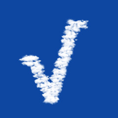 Poster - Clouds in the shape of a square root symbol on a transparent background. A symbol consisting of clouds in the center. Illustration on transparent background