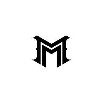 letter m monogram logo design