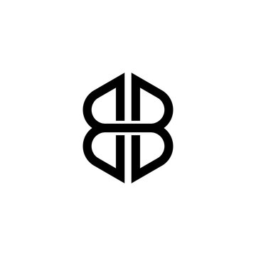 letter B B  monogram logo design