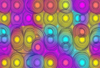 Poster - Abstract seamless pattern of rounded geometric lines forming a vector background,  vector,  shapes