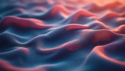 Poster - Textured fabric undulating in serene studio setting during daytime
